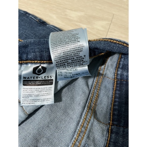 Levis 559 Jeans Mens 40x30 Blue Relaxed Straight Mid Rise Dark Wash Denim - Picture 4 of 11